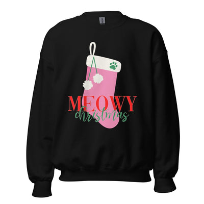 Monogrammed 'Meowy Christmas' Crewneck Sweatshirt - United Monograms