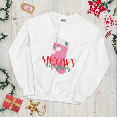 Monogrammed 'Meowy Christmas' Crewneck Sweatshirt - United Monograms