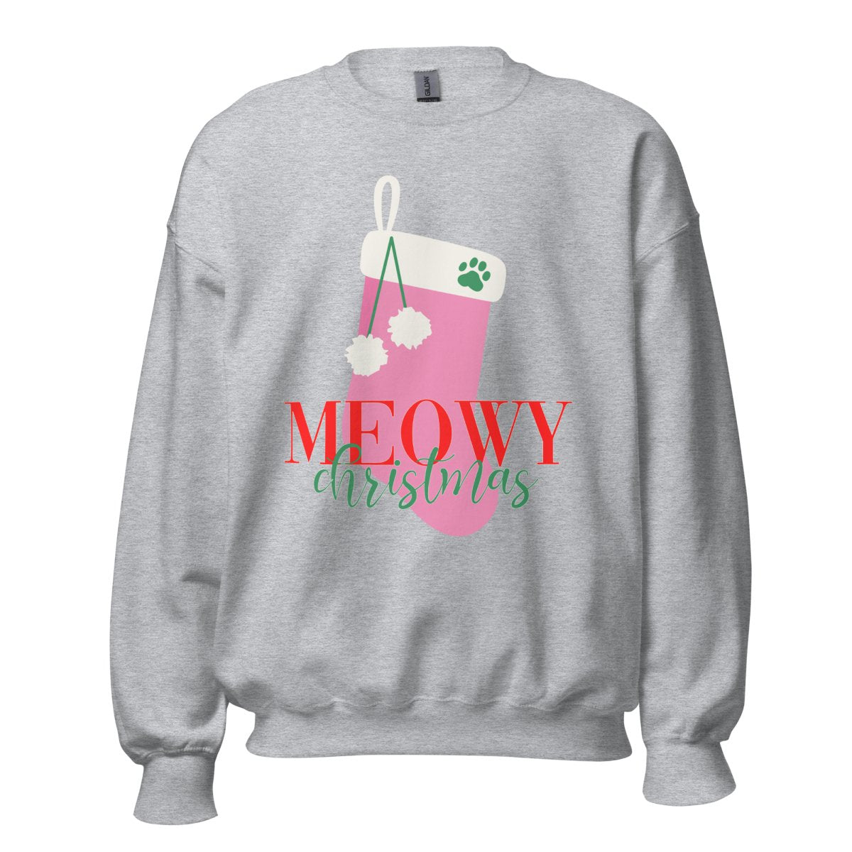 Monogrammed 'Meowy Christmas' Crewneck Sweatshirt - United Monograms