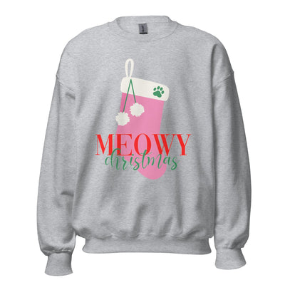 Monogrammed 'Meowy Christmas' Crewneck Sweatshirt - United Monograms