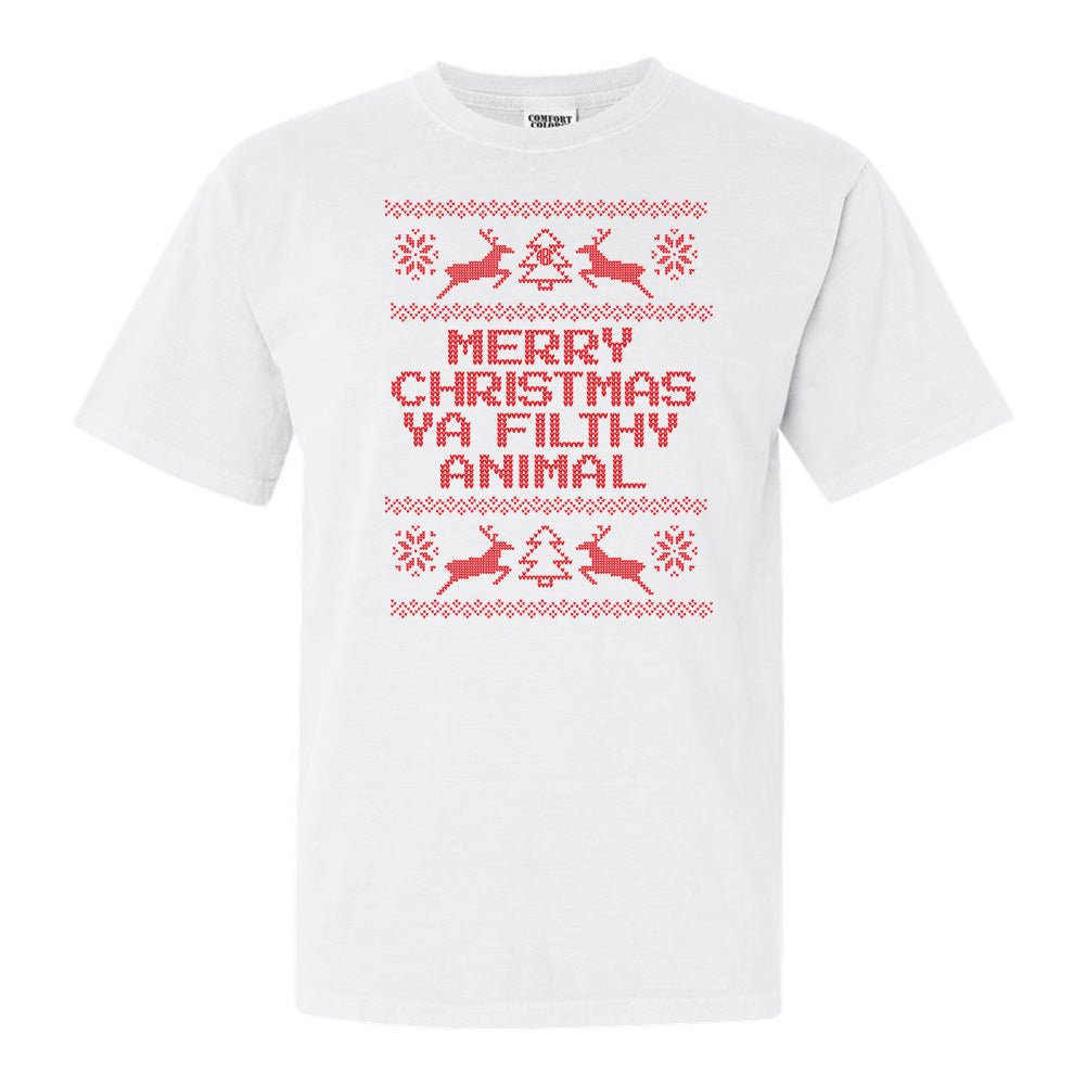 Monogrammed 'Merry Christmas ya Filthy Animal' T-Shirt - United Monograms