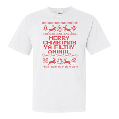 Monogrammed 'Merry Christmas ya Filthy Animal' T-Shirt - United Monograms