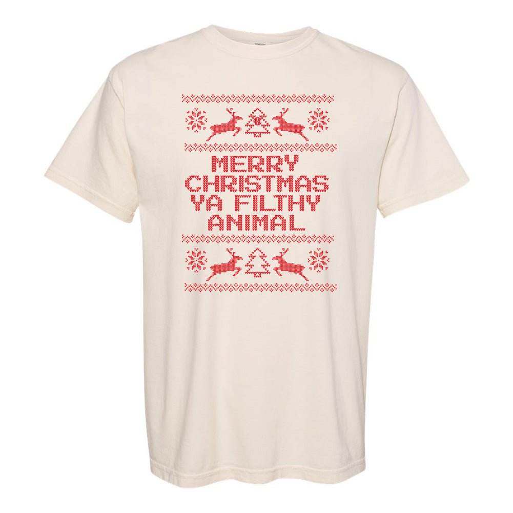 Monogrammed 'Merry Christmas ya Filthy Animal' T-Shirt - United Monograms