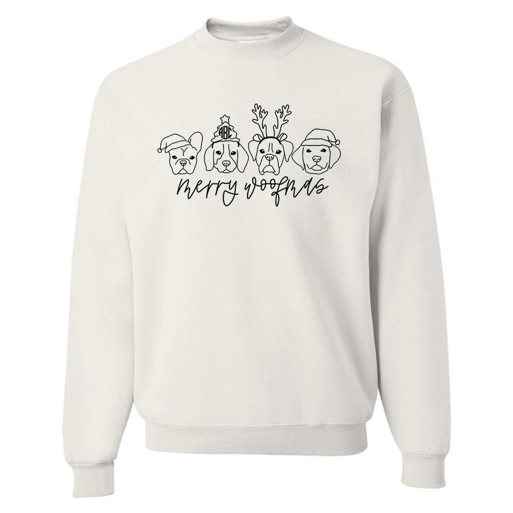 Monogrammed 'Merry Woofmas' Crewneck Sweatshirt - United Monograms