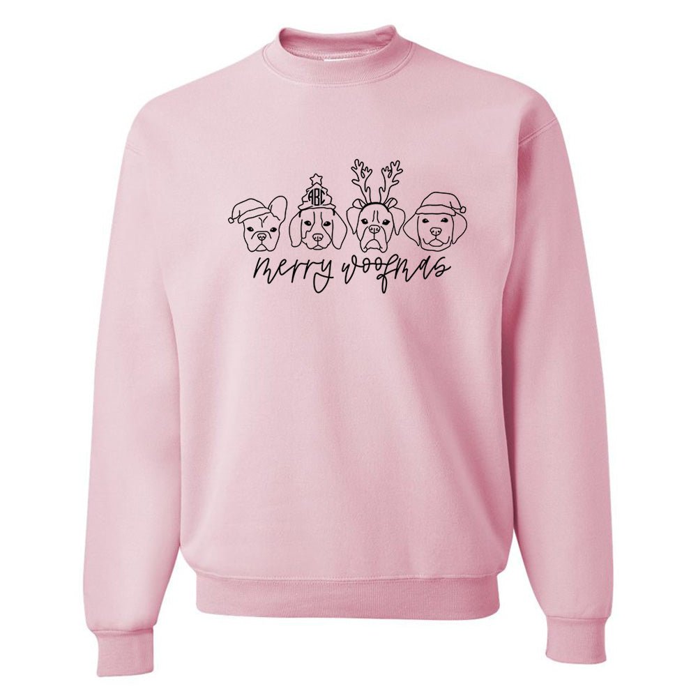 Monogrammed 'Merry Woofmas' Crewneck Sweatshirt - United Monograms