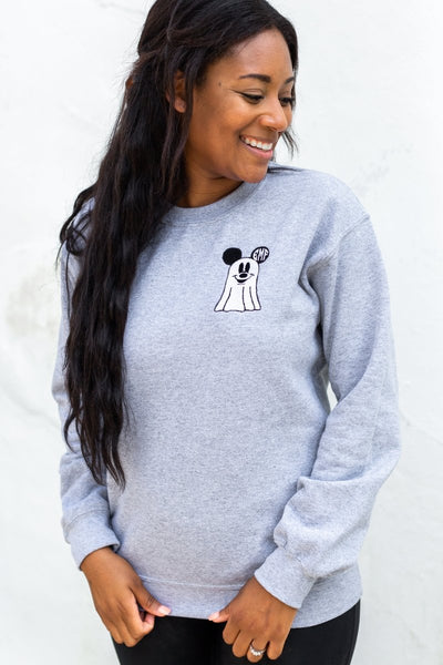 Monogrammed Mickey Ghost Premium Crewneck Sweatshirt - United Monograms