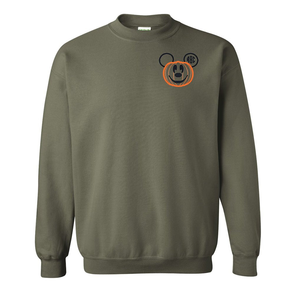 Monogrammed Mickey Pumpkin Crewneck Sweatshirt - United Monograms