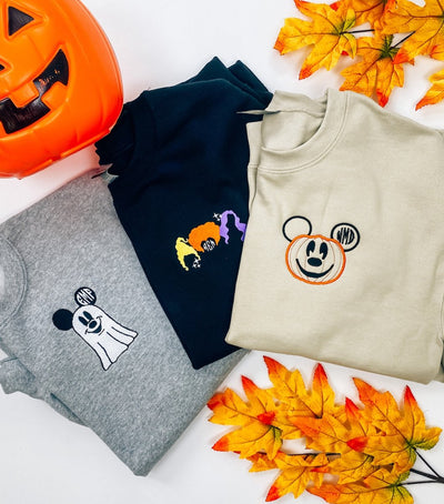 Monogrammed Mickey Pumpkin Crewneck Sweatshirt - United Monograms