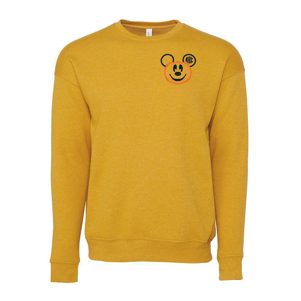 Monogrammed Mickey Pumpkin Premium Crewneck Sweatshirt - United Monograms