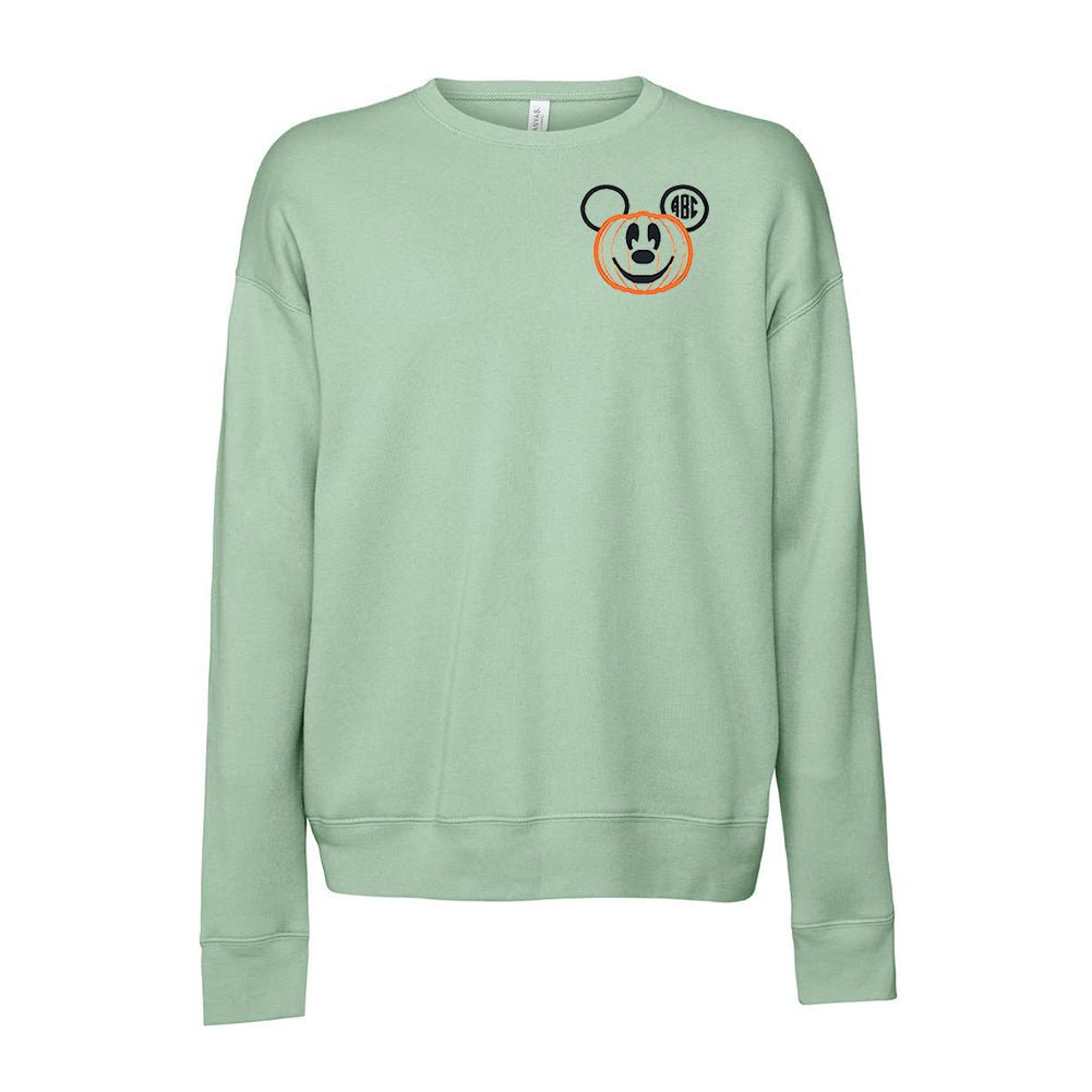 Monogrammed Mickey Pumpkin Premium Crewneck Sweatshirt - United Monograms