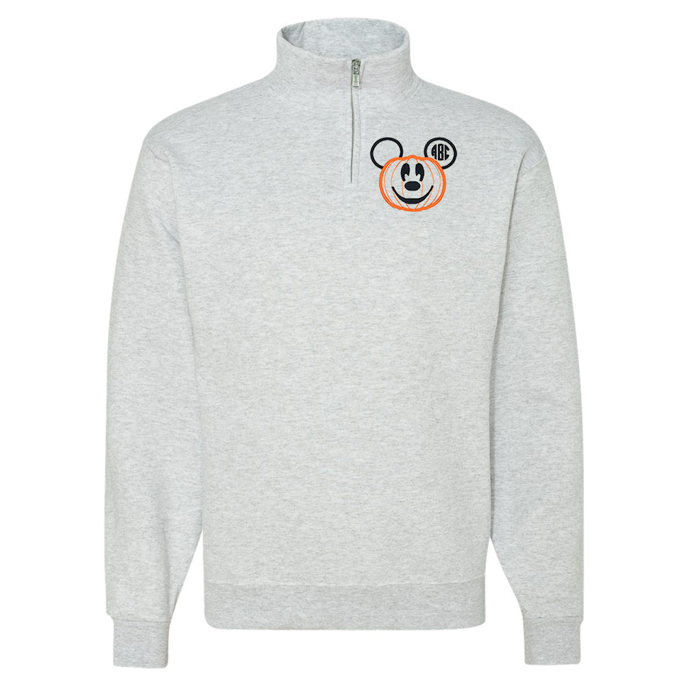 Monogrammed Mickey Pumpkin Quarter Zip Sweatshirt - United Monograms