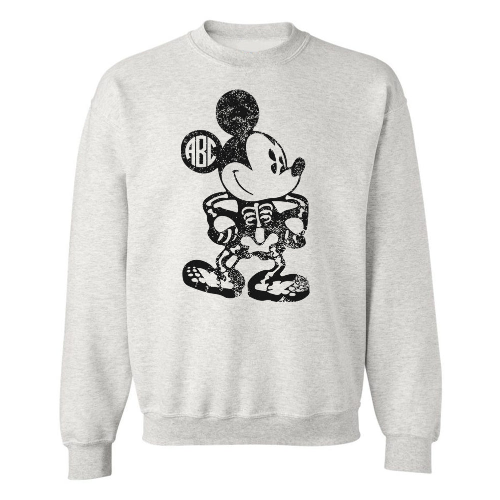 Monogrammed 'Mickey Skeleton' Crewneck Sweatshirt - United Monograms