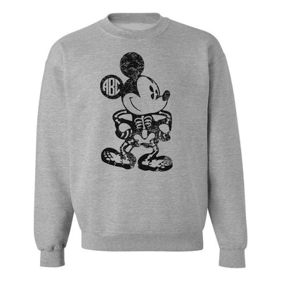 Monogrammed 'Mickey Skeleton' Crewneck Sweatshirt - United Monograms