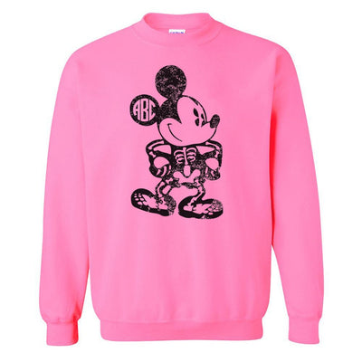 Monogrammed 'Mickey Skeleton' Crewneck Sweatshirt - United Monograms