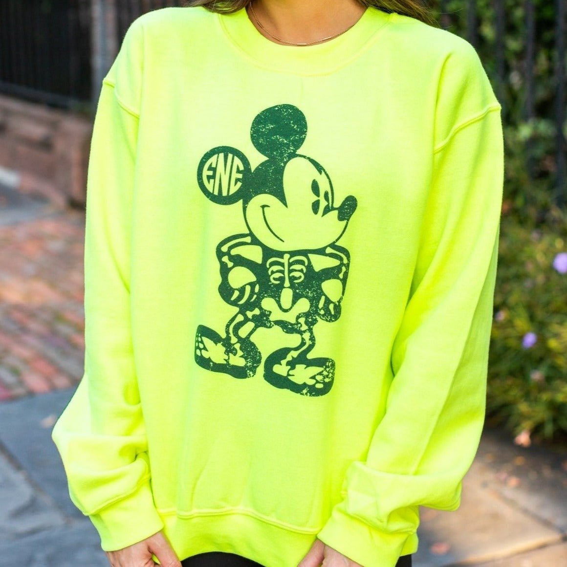 Monogrammed 'Mickey Skeleton' Crewneck Sweatshirt - United Monograms