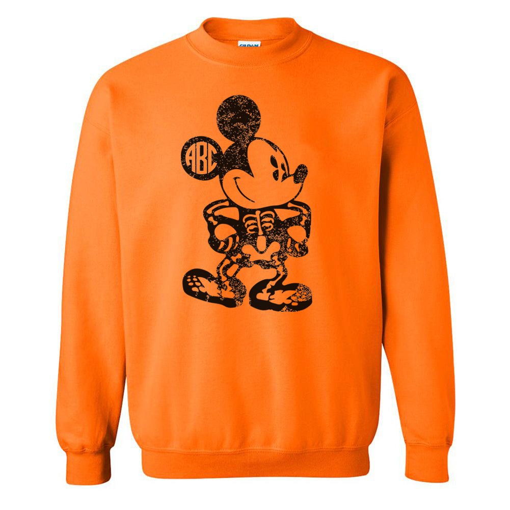 Monogrammed 'Mickey Skeleton' Crewneck Sweatshirt - United Monograms