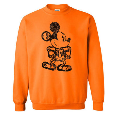 Monogrammed 'Mickey Skeleton' Crewneck Sweatshirt - United Monograms