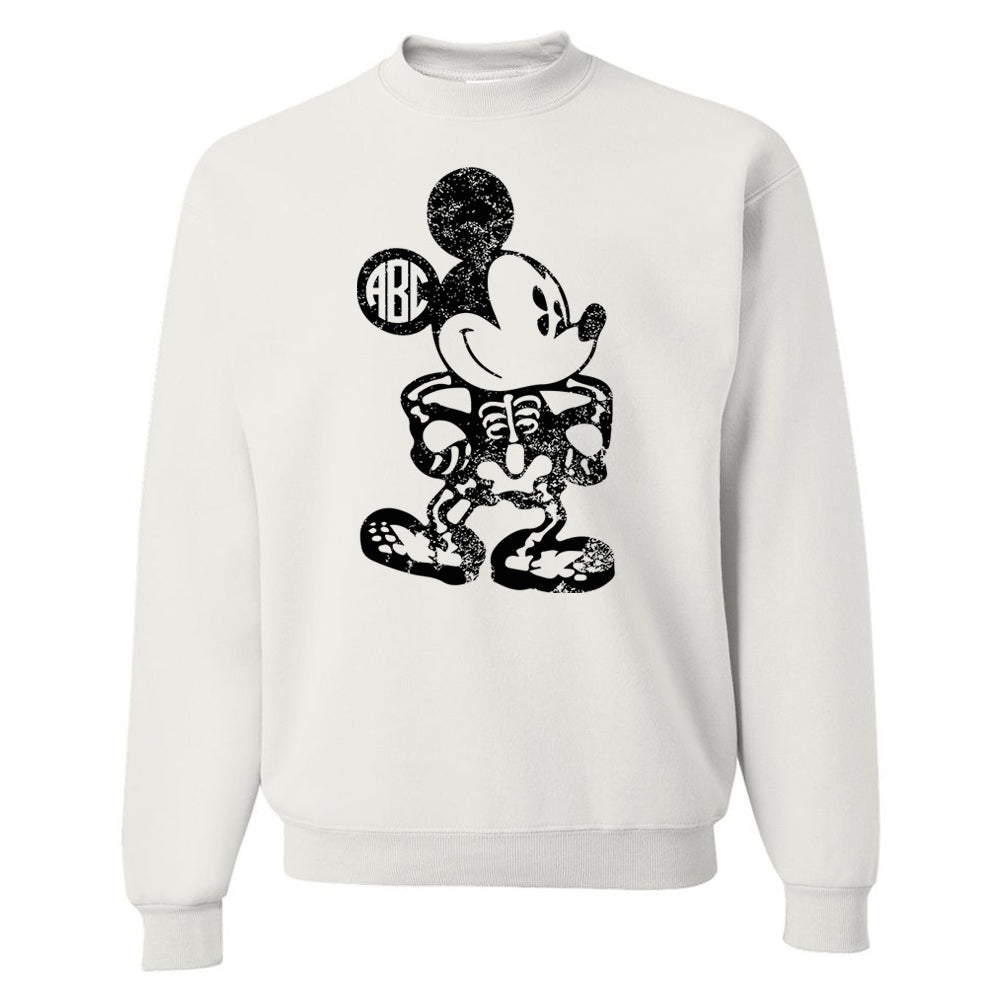 Monogrammed 'Mickey Skeleton' Crewneck Sweatshirt - United Monograms