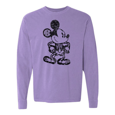 Monogrammed 'Mickey Skeleton' Long Sleeve T-Shirt - United Monograms