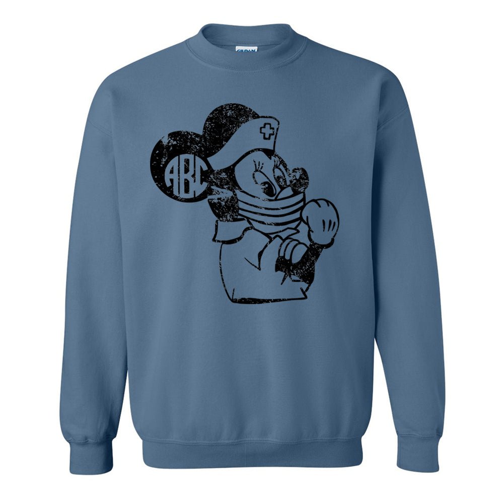 Monogrammed 'Minnie Nurse' Crewneck Sweatshirt - United Monograms