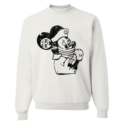 Monogrammed 'Minnie Nurse' Crewneck Sweatshirt - United Monograms