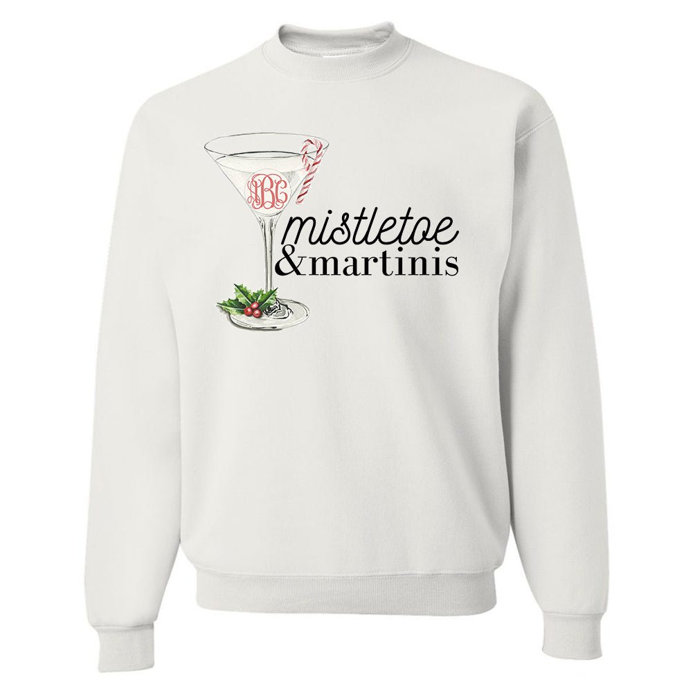 Monogrammed 'Mistletoe & Martinis' Crewneck Sweatshirt - United Monograms