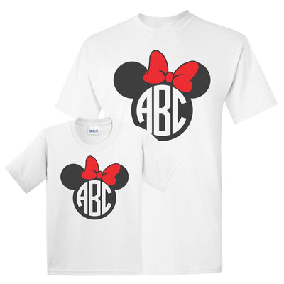 Monogrammed Mommy & Me 'Minnie' Basic T-Shirts - United Monograms