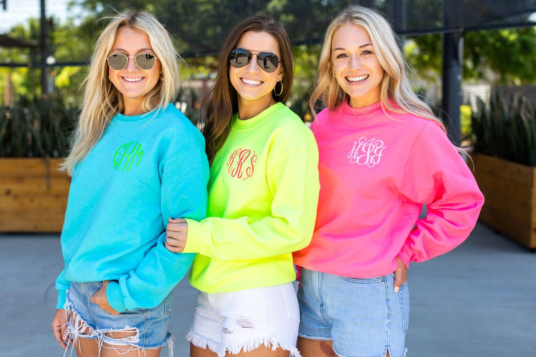 Neon color sweatshirts deals