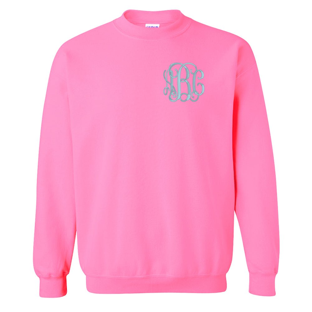 Monogrammed Neon Crewneck Sweatshirt - United Monograms