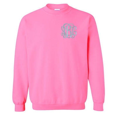 Monogrammed Neon Crewneck Sweatshirt - United Monograms