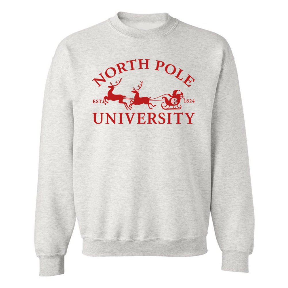 Monogrammed 'North Pole University' Crewneck Sweatshirt - United Monograms