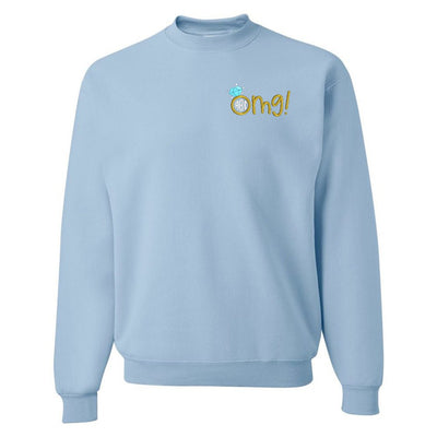 Monogrammed 'OMG! Engagement Ring' Crewneck Sweatshirt - United Monograms