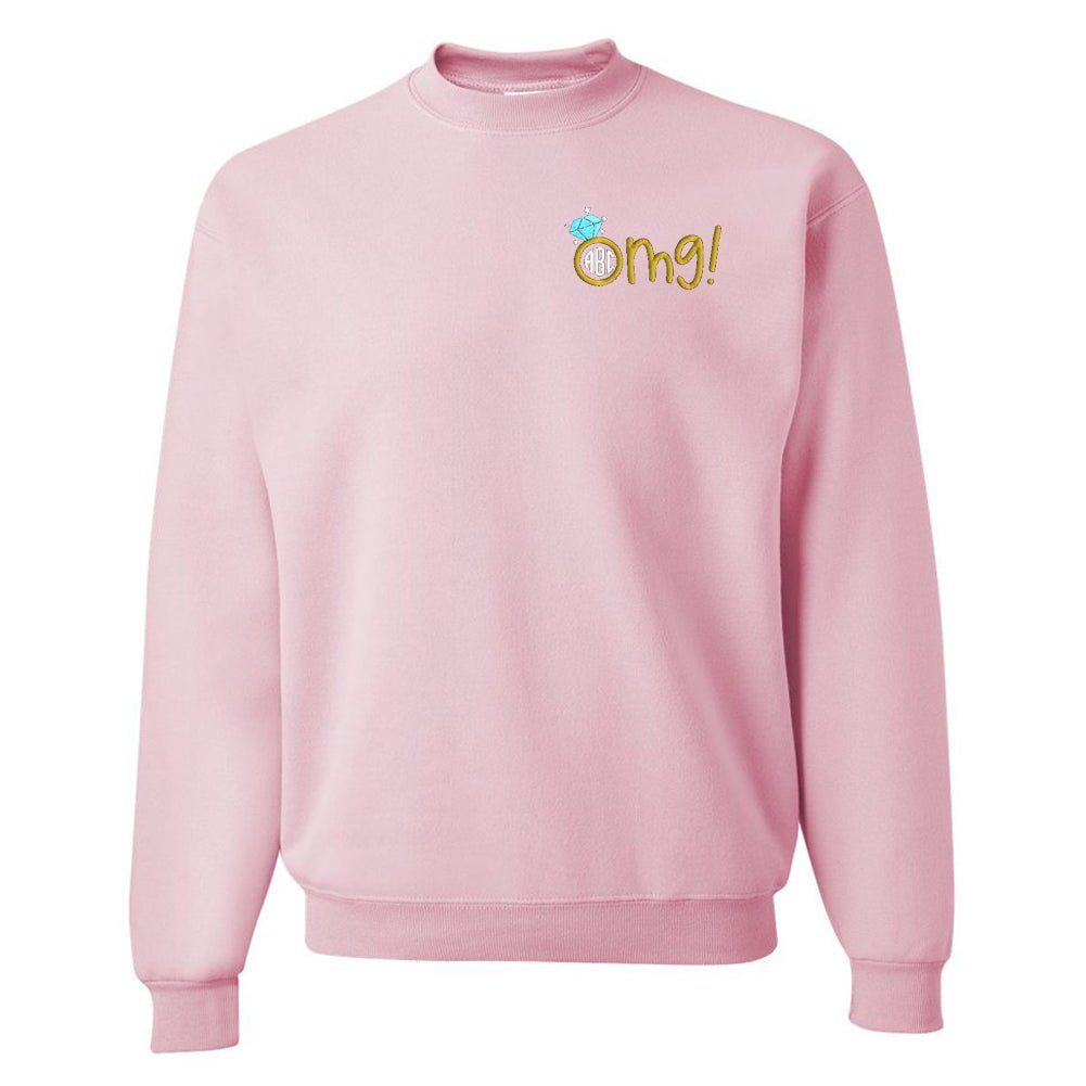 Monogrammed 'OMG! Engagement Ring' Crewneck Sweatshirt - United Monograms