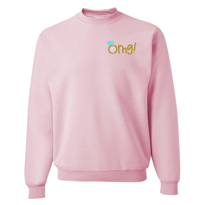 Monogrammed 'OMG! Engagement Ring' Crewneck Sweatshirt - United Monograms