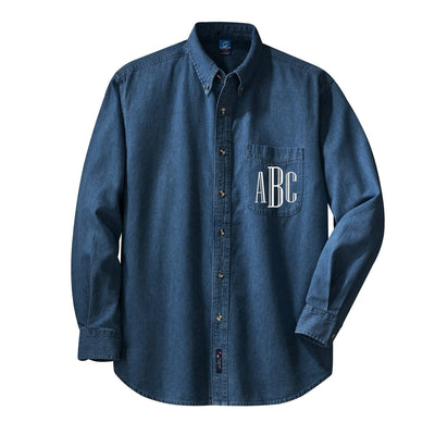Monogrammed Oversized Denim Shirt - United Monograms