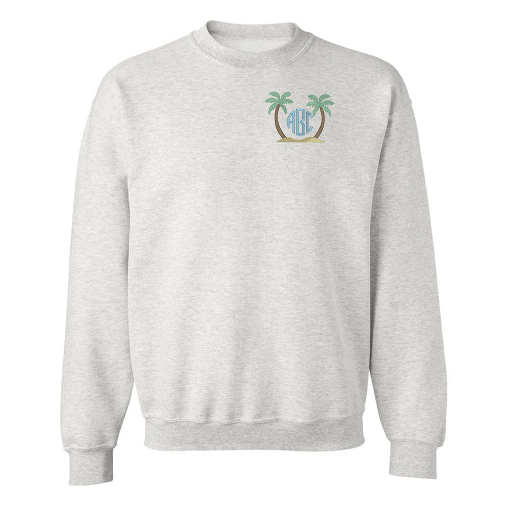 Monogrammed Palm Tree Crewneck Sweatshirt - United Monograms