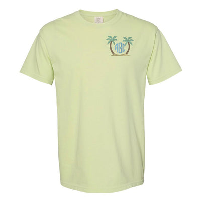 Monogrammed Palm Trees Comfort Colors T-Shirt - United Monograms