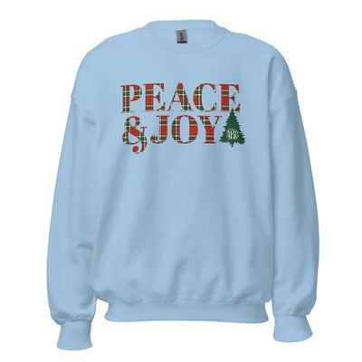 Monogrammed 'Peace & Joy' Crewneck Sweatshirt - United Monograms