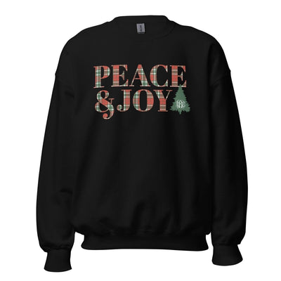 Monogrammed 'Peace & Joy' Crewneck Sweatshirt - United Monograms