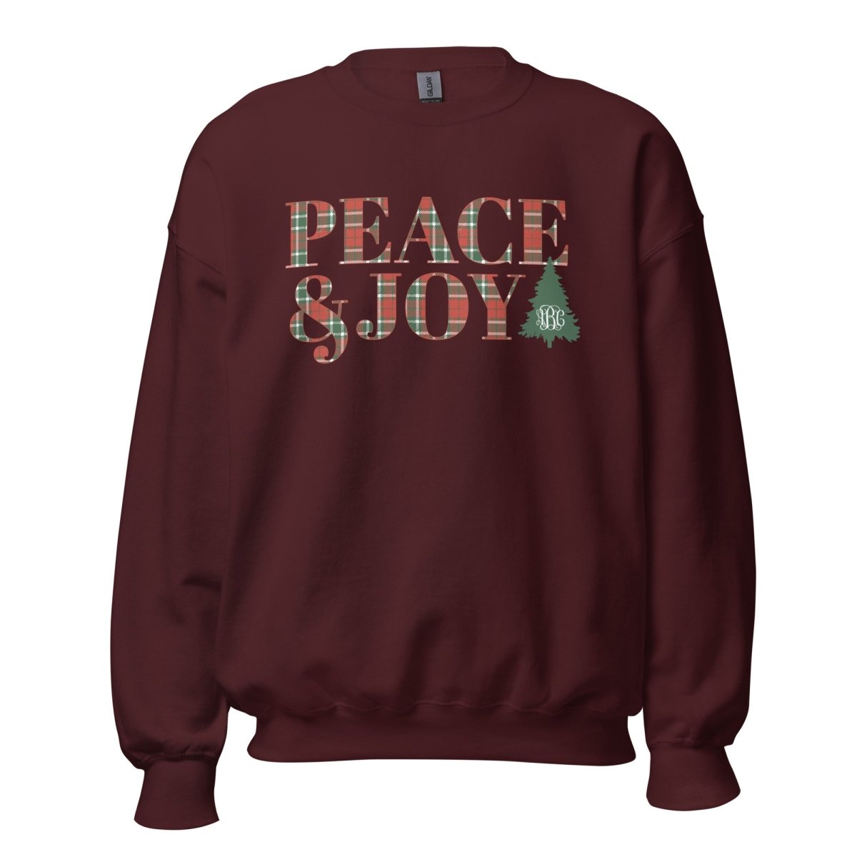 Monogrammed 'Peace & Joy' Crewneck Sweatshirt - United Monograms