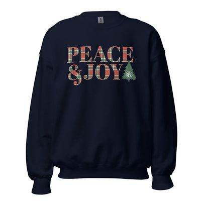 Monogrammed 'Peace & Joy' Crewneck Sweatshirt - United Monograms