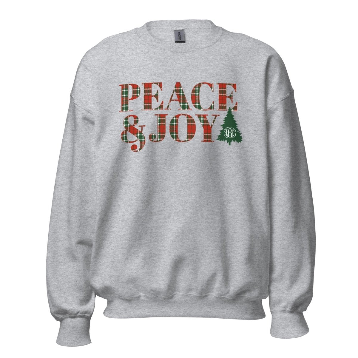 Monogrammed 'Peace & Joy' Crewneck Sweatshirt - United Monograms
