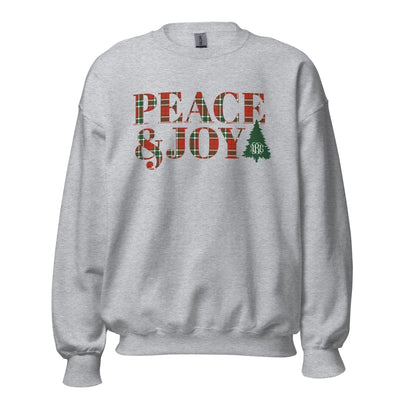 Monogrammed 'Peace & Joy' Crewneck Sweatshirt - United Monograms