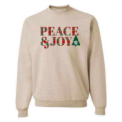 Monogrammed 'Peace & Joy' Crewneck Sweatshirt - United Monograms