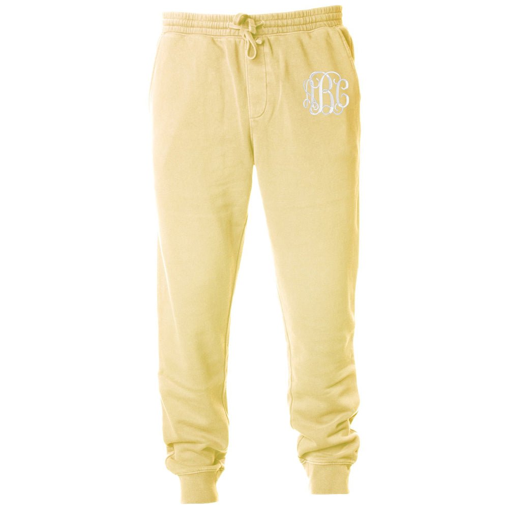 Monogrammed Pigment Dyed Joggers - United Monograms