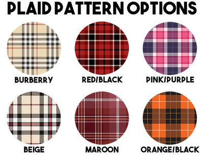 Monogrammed 'Plaid' Big Print Comfort Colors Long Sleeve T-Shirt - United Monograms