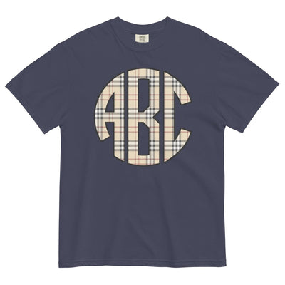 Monogrammed 'Plaid' Big Print T-Shirt - United Monograms
