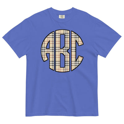 Monogrammed 'Plaid' Big Print T-Shirt - United Monograms