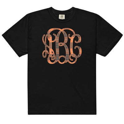 Monogrammed 'Plaid' Big Print T-Shirt - United Monograms
