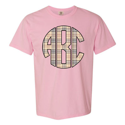 Monogrammed 'Plaid' Big Print T-Shirt - United Monograms
